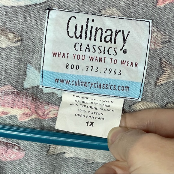 Men’s Button Down Fish Shirt 1X - Picture 3 of 3